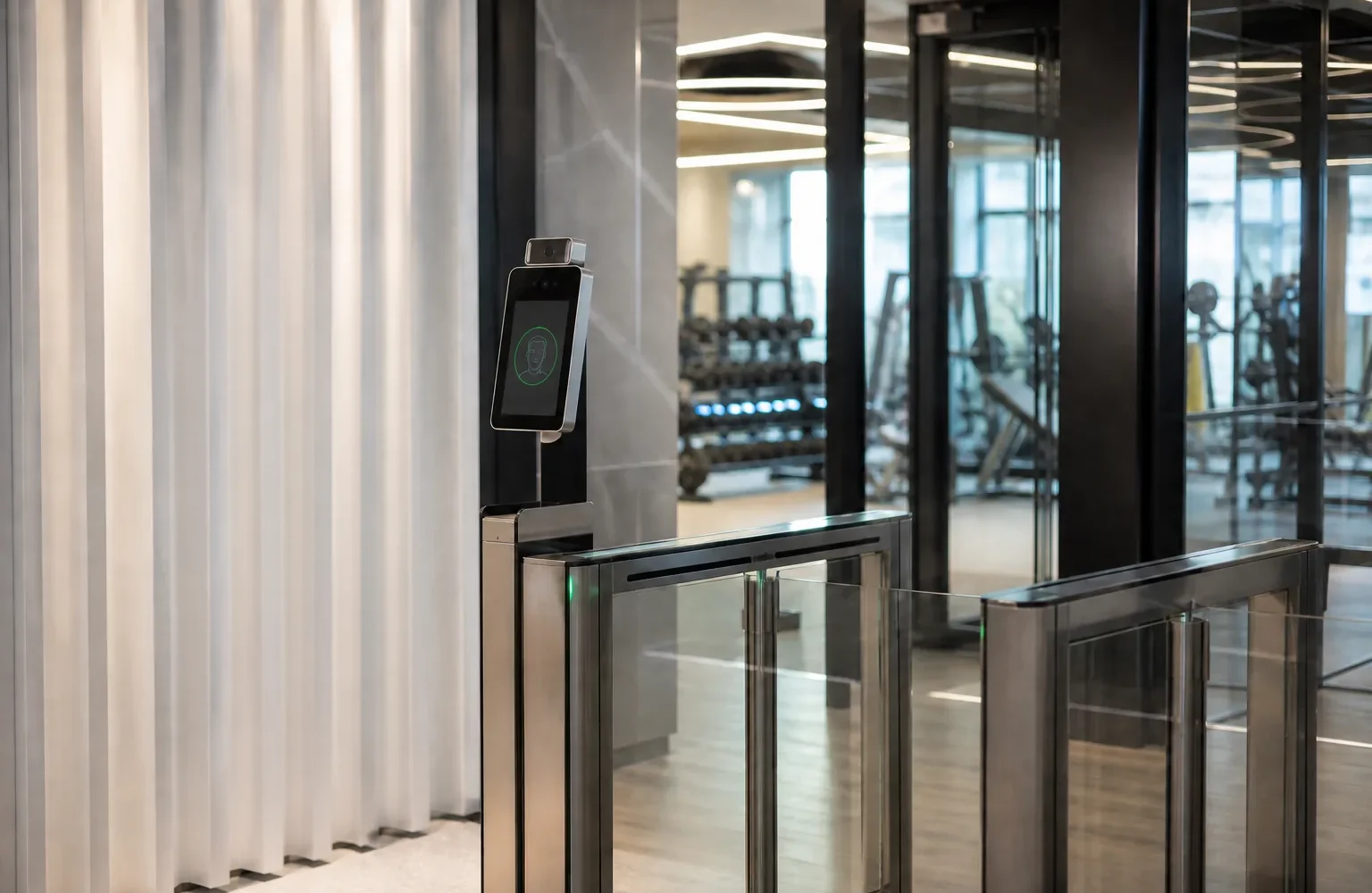 Control de acceso biométrico en gimnasio